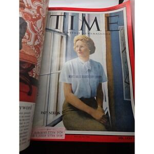 Time Magazine Bound Volume Jan-Apr 1960 Hardcover Ex-Library Vintage